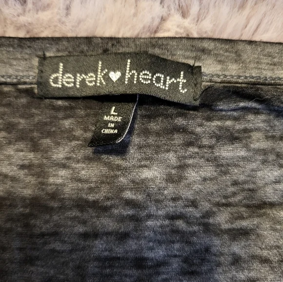 Derek Heart Black Brindle Cold Shoulder Jersey Large - Picture 4 of 7